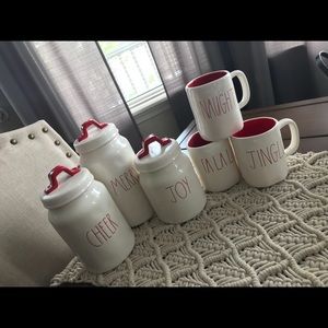 #1 Rae Dunn Christmas Canister & Mugs 2017